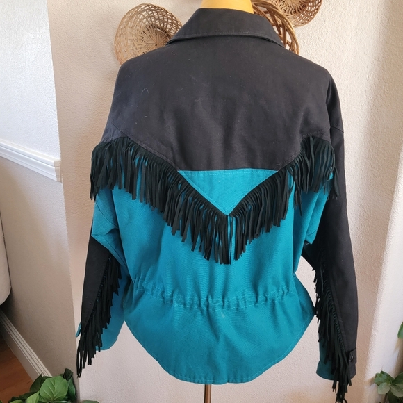 VTG Rockies Western Fringe Jacket SZ M - Picture 6 of 9